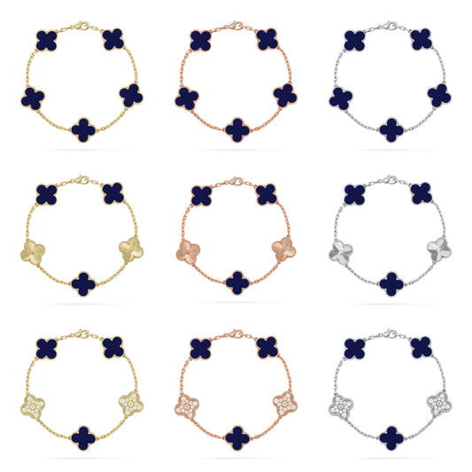 [Royal Jewellery]CLOVER 5 MOTIF LAPIS LAZULI BRACELET COLLECTION