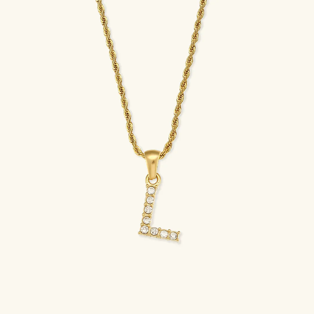 [Royal&Vicky]Maeve Buchstaben Initial Diamant Halskette