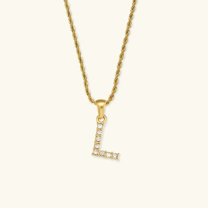 [Royal&Vicky]Maeve Buchstaben Initial Diamant Halskette