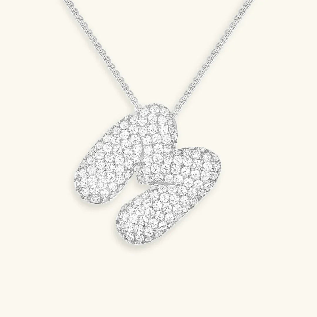 [Royal&Vicky] Bubble-Initialen-Diamantkette