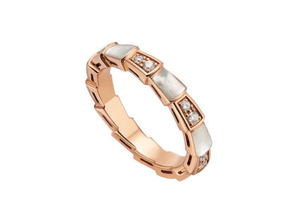 [ROYAL]SERPENTI RING PINK GOLD DIAMOND MOP 3MM