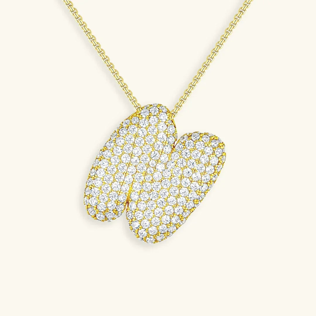 [Royal&Vicky] Bubble-Initialen-Diamantkette