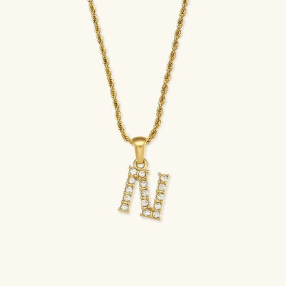 [Royal&Vicky]Maeve Buchstaben Initial Diamant Halskette