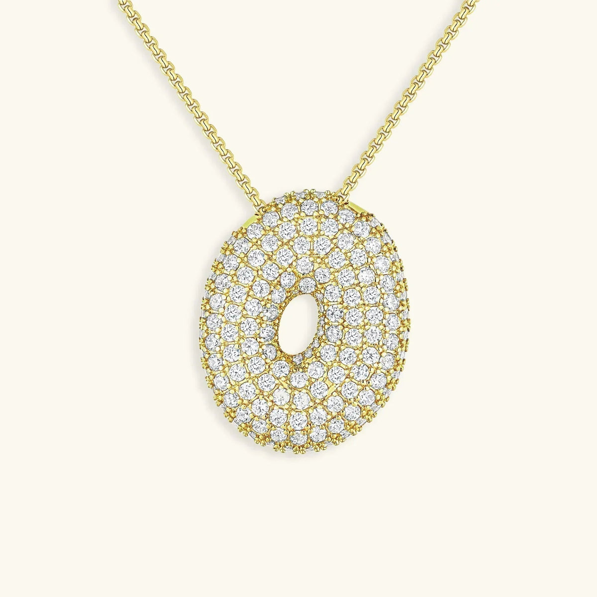 [Royal&Vicky] Bubble-Initialen-Diamantkette