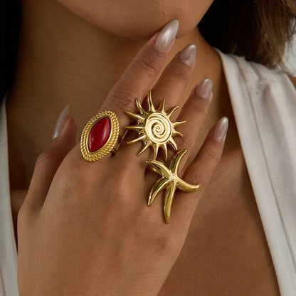 [Royal&Vicky]Oceanic Gold Seestern-Ring