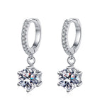 [Royal&Vicky]CLASSIC 6-PRONG MOISSANITE DROP EARRINGS