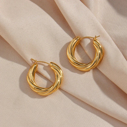 [Royal&Vicky]デニス ツイストフープピアス