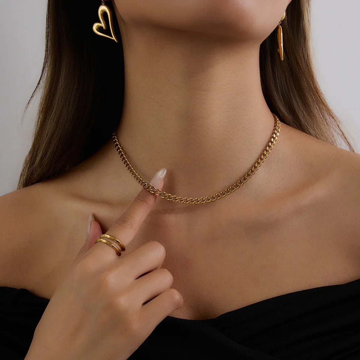 [Royal&Vicky]Ysolde Gold Chain Necklace