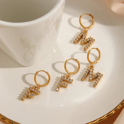 [Royal&Vicky] Wilhemina Initial Ohrringe