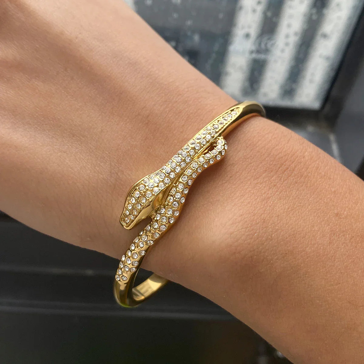 [Royal&Vicky]Rosalee Schlangen-Diamantarmreif