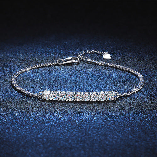 [Royal&Vicky]SMILING CURVE MOISSANITE BRACELET