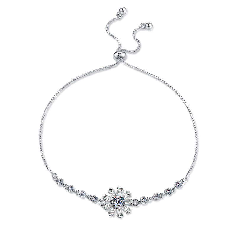 [Royal&Vicky]RADIANT ICY CRYSTAL SUNFLOWER MOISSANITE BRACELET