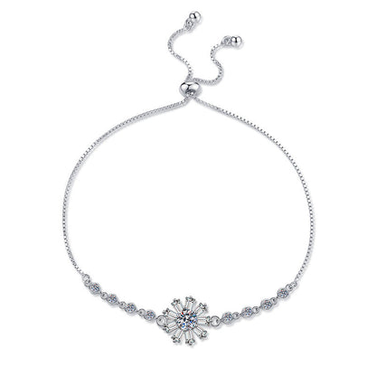 [Royal&Vicky]RADIANT ICY CRYSTAL SUNFLOWER MOISSANITE BRACELET