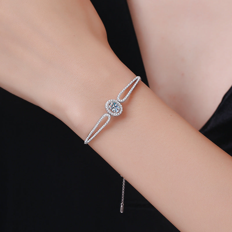 [Royal&Vicky]"PIGEON'S EGG" TEARDROP MOISSANITE BRACELET