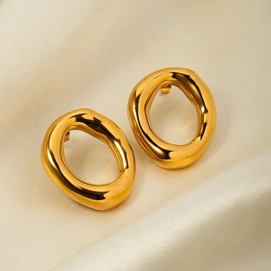 [Royal&Vicky]Raquel Offene ovale Ohrringe