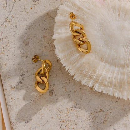 [Royal&Vicky]Giselle Goldkettchen-Ohrring