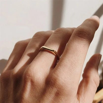 [Royal&Vicky]Sasha Geometrischer Goldring