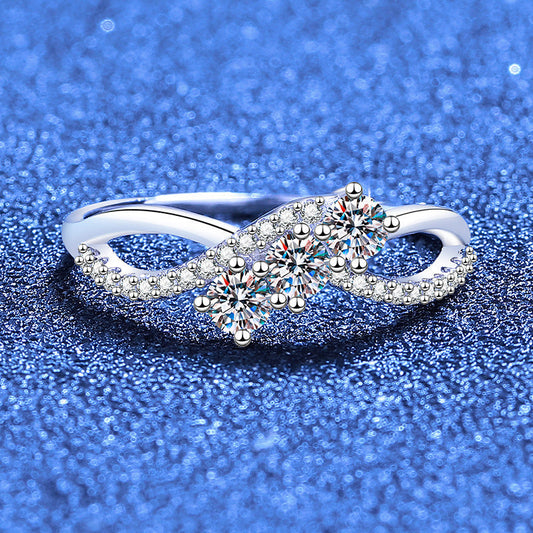 [Royal&Vicky]INTERTWINING LOVE MOISSANITE RING