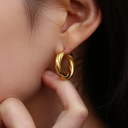 [Royal&Vicky]デニス ツイストフープピアス