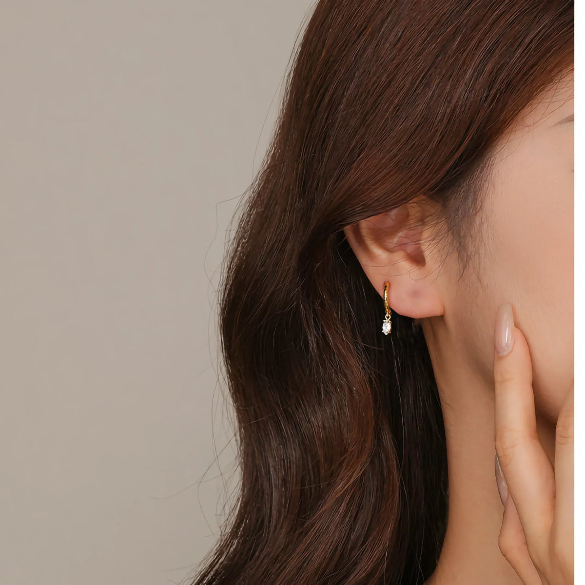 [Royal&Vicky]シェイラ ハンマード ダイヤモンド フープピアス