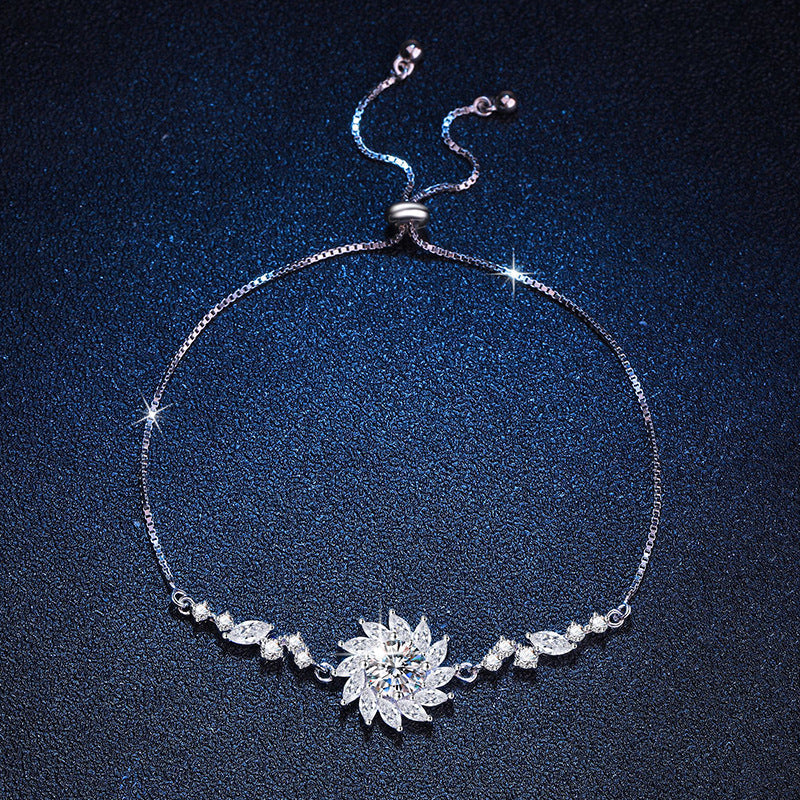 [Royal&Vicky]RADIANT SUNFLOWER MOISSANITE BRACELET
