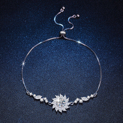 [Royal&Vicky]RADIANT SUNFLOWER MOISSANITE BRACELET