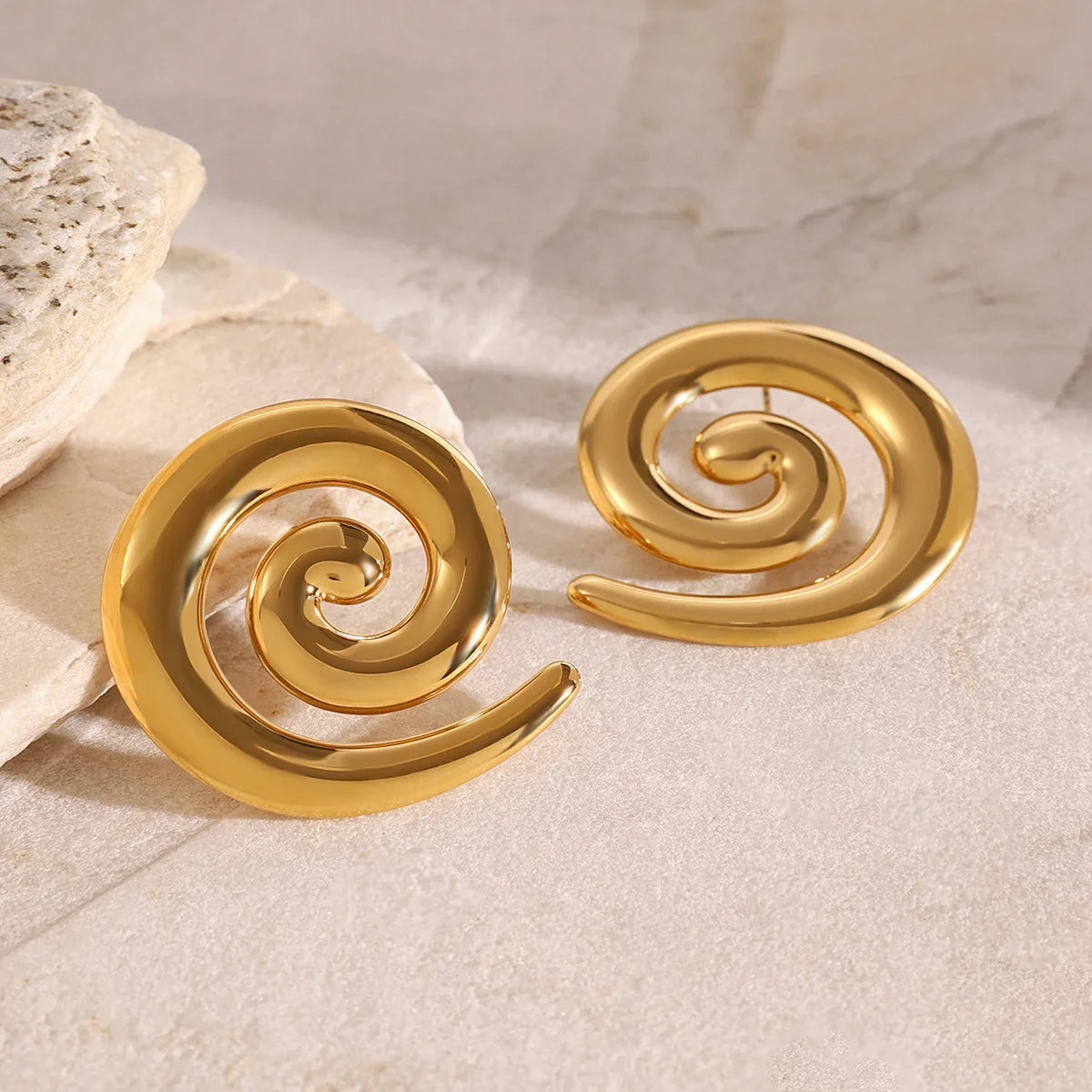 [Royal&Vicky]Zarya Spiral Goldohrringe