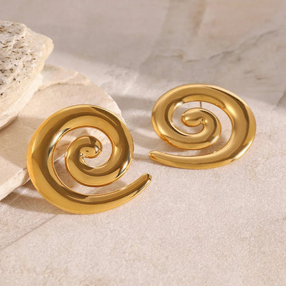 [Royal&Vicky]Zarya Spiral Goldohrringe
