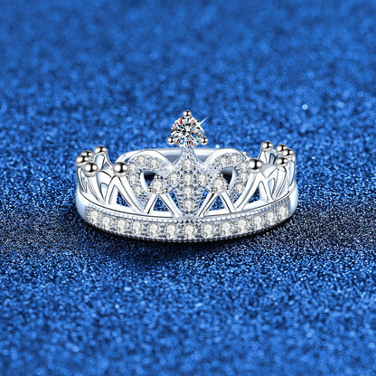 [Royal&Vicky]DREAMY CROWN MOISSANITE RING - 1.2CT ELEGANT PRINCESS STYLE