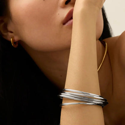 [Royal&Vicky]Shannon Gold Bangle Set