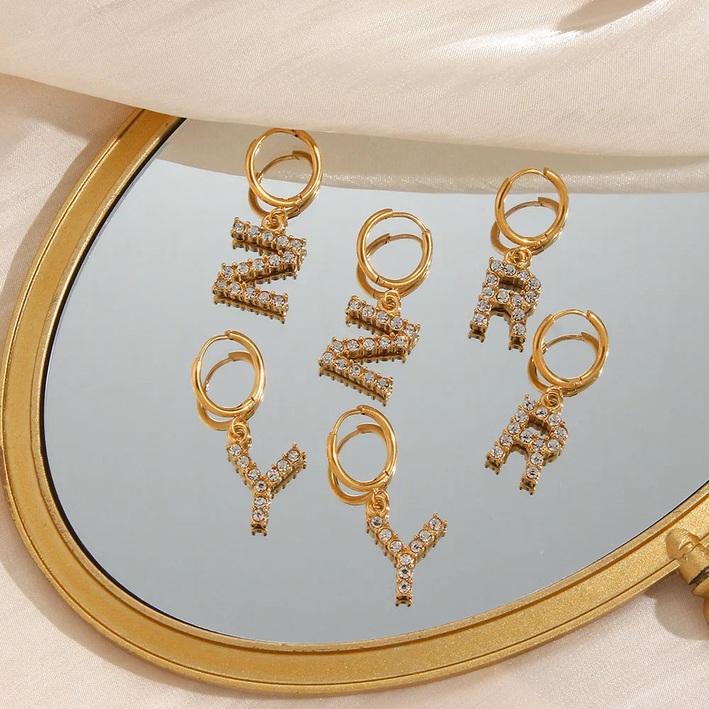 [Royal&Vicky] Wilhemina Initial Ohrringe