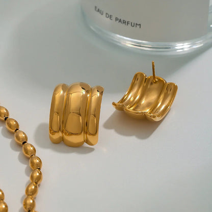 [Royal&Vicky]Angela Gold Ohrringe