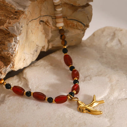[Royal&Vicky]Sierra Tiger Eye Beads Necklace