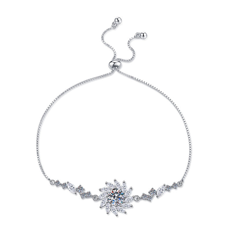 [Royal&Vicky]RADIANT SUNFLOWER MOISSANITE BRACELET
