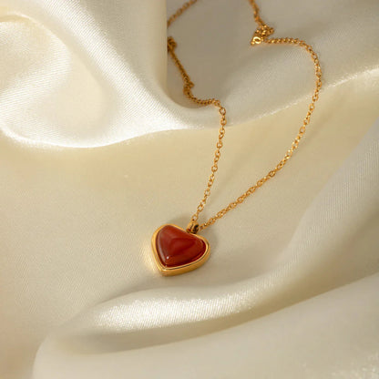 {"[Royal&Vicky]Cecily Gold Heart Necklace"}