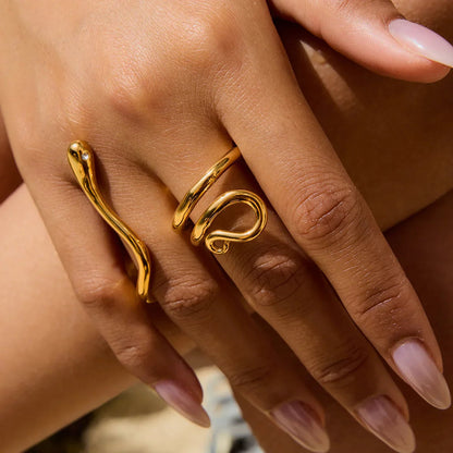 [Royal&Vicky]Gemmie Golden Schlangenring