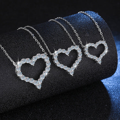 [Royal&Vicky]ROMANTIC HEART MOISSANITE PENDANT NECKLACE