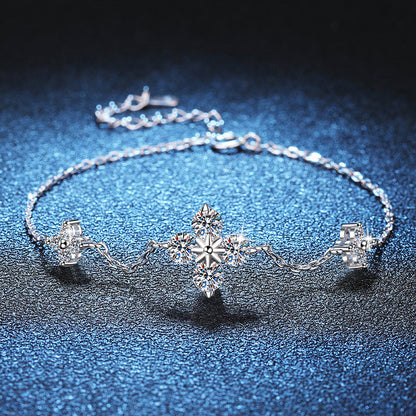 [Royal&Vicky]CLOVER LUCKY CHARM MOISSANITE BRACELET