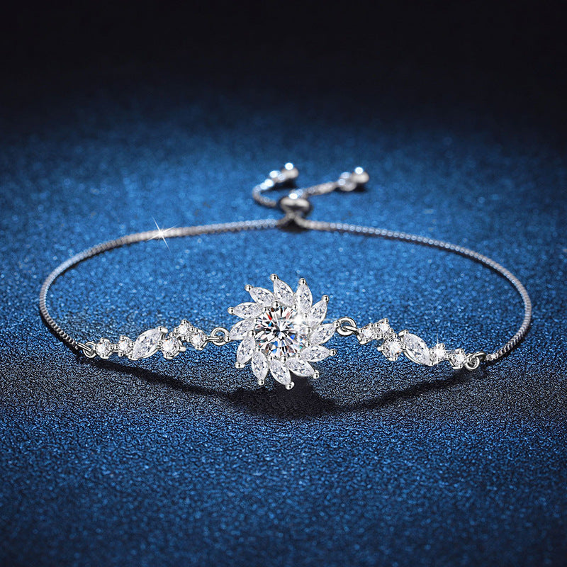[Royal&Vicky]RADIANT SUNFLOWER MOISSANITE BRACELET