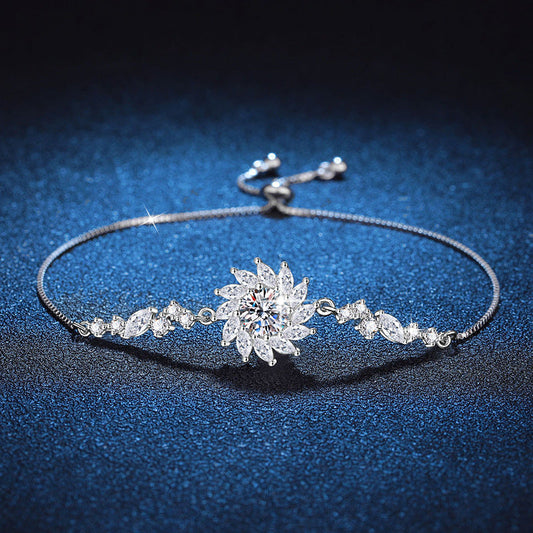 [Royal&Vicky]RADIANT SUNFLOWER MOISSANITE BRACELET