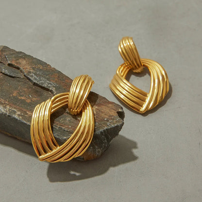 [Royal&Vicky]Selma Goldene Knot-Ohrringe