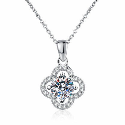 [Royal&Vicky]CLASSIC CLOVER MOISSANITE PENDANT NECKLACE