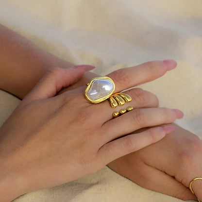 [Royal&Vicky]Charis Gold Pearl Ring