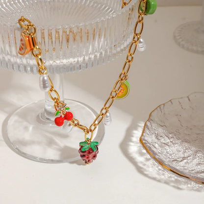 [Royal&Vicky] Michelle Frucht-Anhänger Goldkette