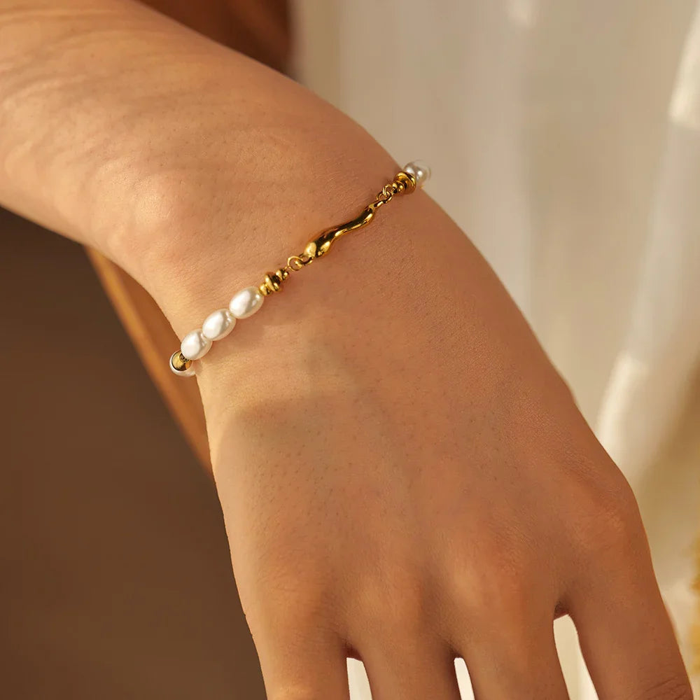 [Royal&Vicky]Dominique Süßwasserperlenarmband