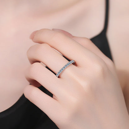 [Royal&Vicky]DAINTY 0.87CT FULL ETERNITY MOISSANITE RING