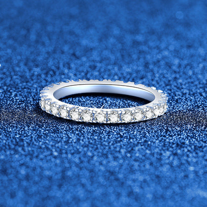[Royal&Vicky]DAINTY 0.87CT FULL ETERNITY MOISSANITE RING