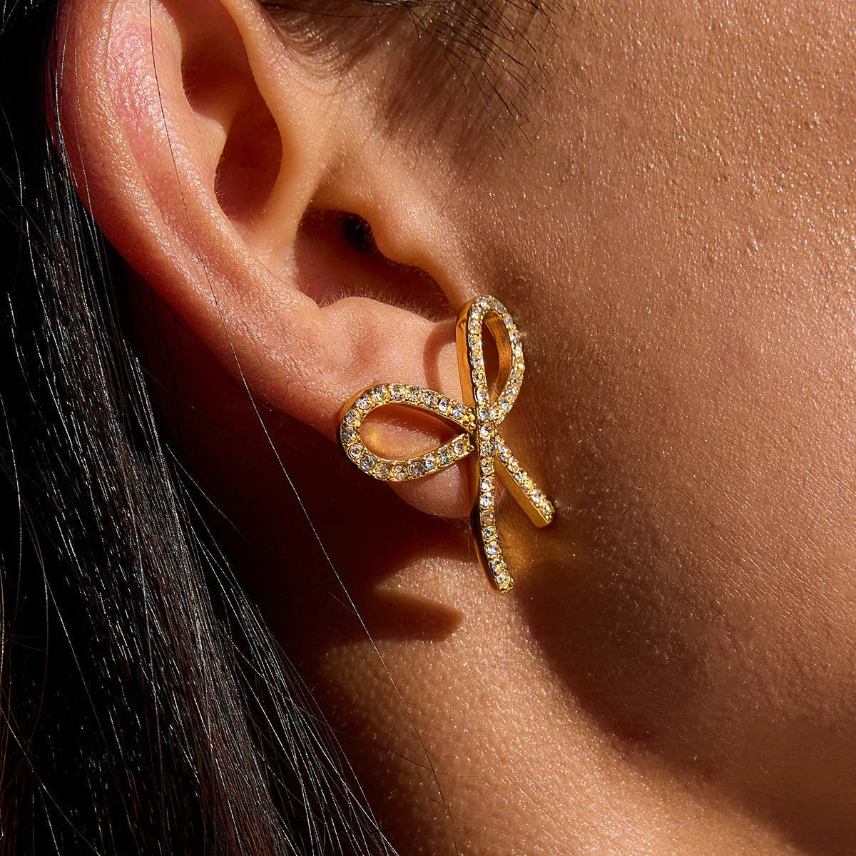 [Royal&Vicky]Dannah Diamant Fliege Ohrringe