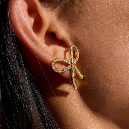 [Royal&Vicky]Dannah Diamant Fliege Ohrringe
