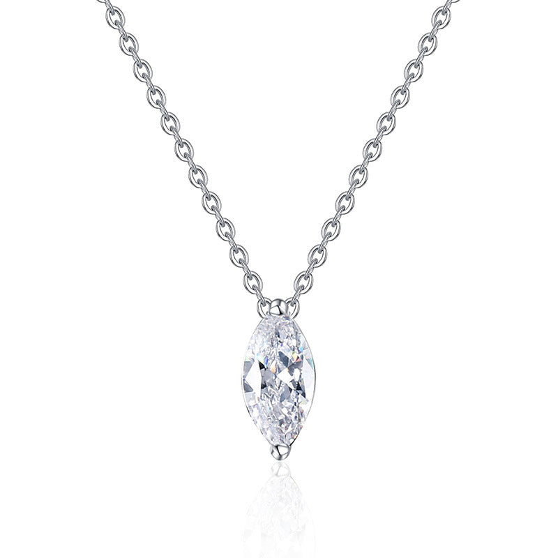 [Royal&Vicky]SOPHISTICATED MARQUISE-CUT MOISSANITE PENDANT NECKLACE